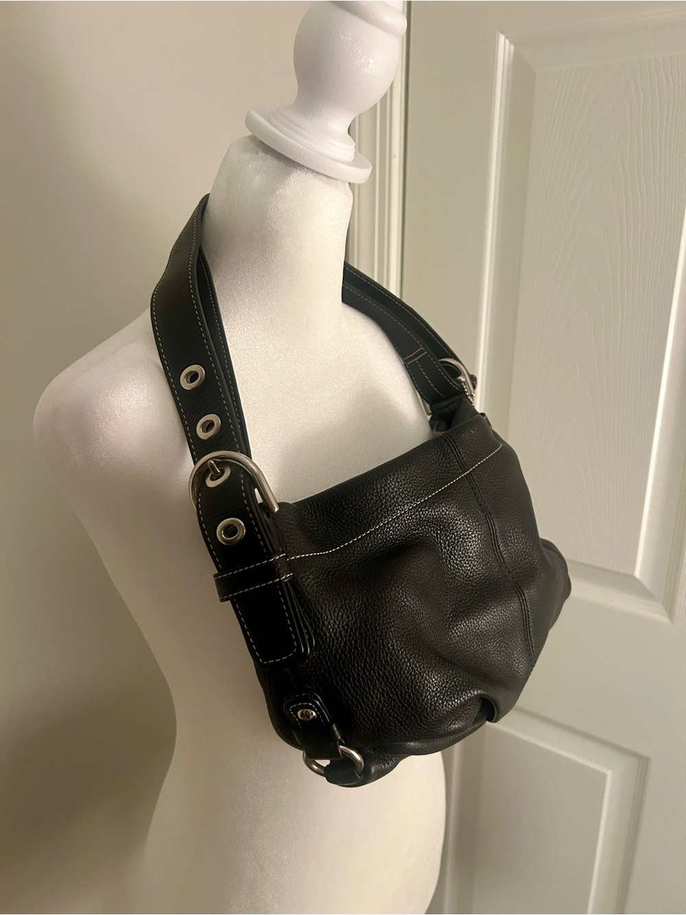 COACH Black Bleecker Shoulder Bag